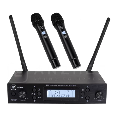 Anzhee RS200 dual HH Радиосистема с 2-мя ручными микрофонами купить в Москве и РФ недорого